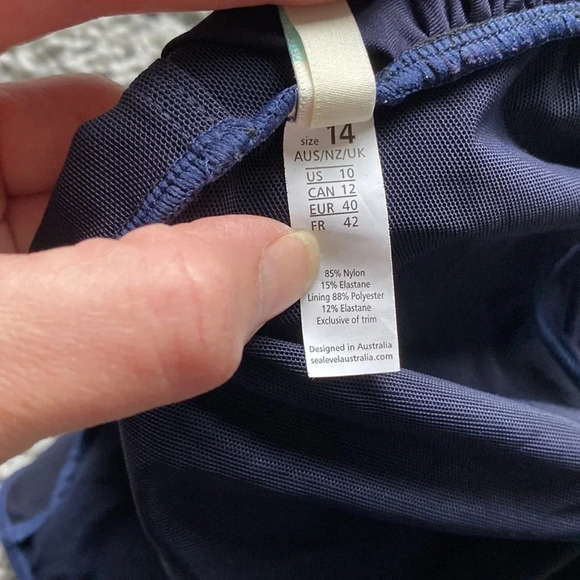 Sea Level Australia Navy one piece bathing suit US size 10 - Picture 9 of 10